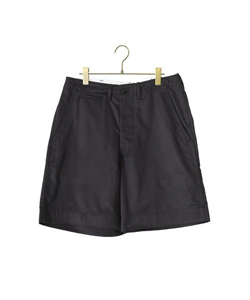 CIOTA（シオタ）の「CIOTA / シオタ：スビンコットン ウエポンチノショーツ：PTLM-135-SHORTS[STD]（チノパンツ・メンズ・ブラック/ベージュ・5）」の4枚目の写真