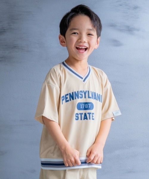 セール】ユニフォーム風半袖プルオーバー（Tシャツ/カットソー