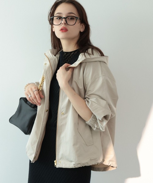 saloon（サルーン）の「SALOON(サルーン)/ハイデンクロスブルゾン（マウンテンパーカー・レディース・ネイビー/アイボリー・FREE）」の2枚目の写真