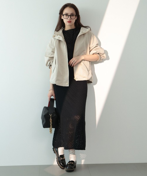 saloon（サルーン）の「SALOON(サルーン)/ハイデンクロスブルゾン（マウンテンパーカー・レディース・ネイビー/アイボリー・FREE）」の3枚目の写真