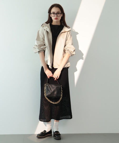 saloon（サルーン）の「SALOON(サルーン)/ハイデンクロスブルゾン（マウンテンパーカー・レディース・ネイビー/アイボリー・FREE）」の4枚目の写真