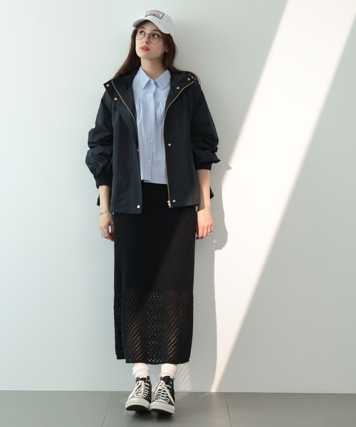 saloon（サルーン）の「SALOON(サルーン)/ハイデンクロスブルゾン（マウンテンパーカー・レディース・ネイビー/アイボリー・FREE）」の17枚目の写真