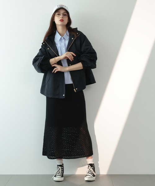 saloon（サルーン）の「SALOON(サルーン)/ハイデンクロスブルゾン（マウンテンパーカー・レディース・ネイビー/アイボリー・FREE）」の20枚目の写真