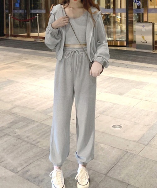 セール】スウェット 3点セット レディース韓国（アンサンブル  