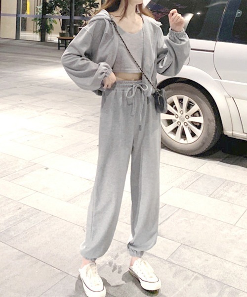 Miniministore（ミニミニストア）の「スウェット 3点セット レディース韓国（アンサンブル・レディース・グレー/ブラック・FREE）」の7枚目の写真