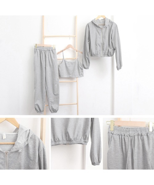 Miniministore（ミニミニストア）の「スウェット 3点セット レディース韓国（アンサンブル・レディース・グレー/ブラック・FREE）」の17枚目の写真