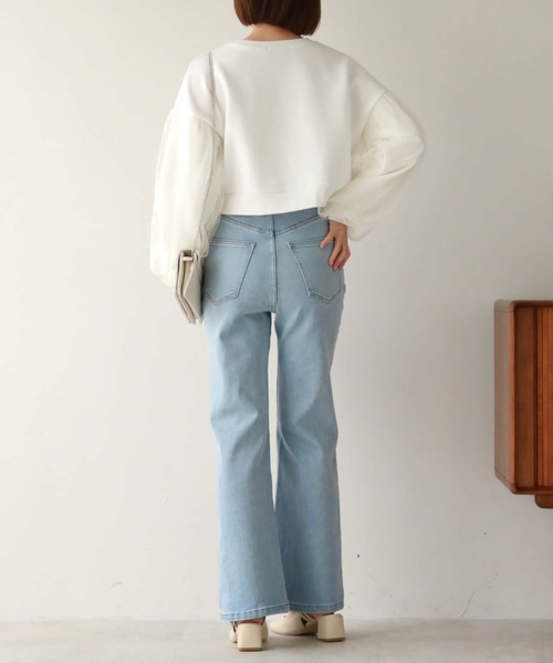 archives（アルシーヴ）の「チュールスリーブダンボールプルオーバー（スウェット・レディース・ブラック/オフホワイト/オレンジ/ブルー・MEDIUM）」の20枚目の写真