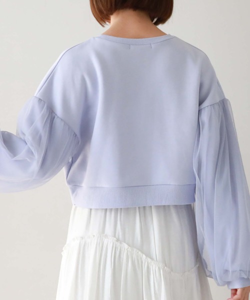 archives（アルシーヴ）の「チュールスリーブダンボールプルオーバー（スウェット・レディース・ブラック/オフホワイト/オレンジ/ブルー・MEDIUM）」の11枚目の写真