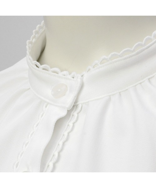 TOKYO SHIRTS(トウキョウシャツ)の「COFREX ピコレースブラウス 七分袖(シャツ/ブラウス・レディース・ホワイト・LL/L/M/S)」の3枚目の写真