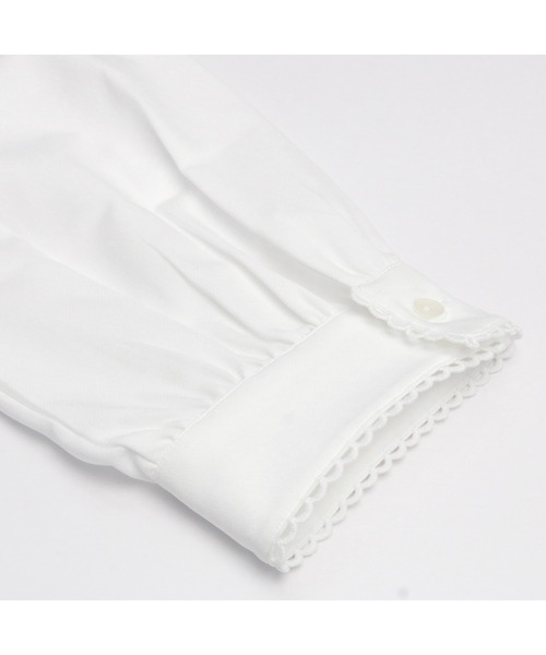 TOKYO SHIRTS(トウキョウシャツ)の「COFREX ピコレースブラウス 七分袖(シャツ/ブラウス・レディース・ホワイト・LL/L/M/S)」の4枚目の写真