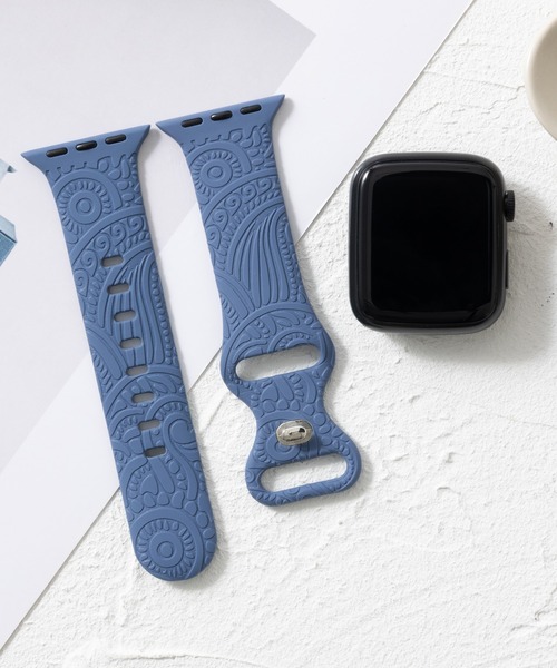 emonique(エモニーク)の「シリコン製 Apple Watch バンド スマートウォッチバンド【38/40/41/42/44/45/49mm対応】(デジタル腕時計・レディース・ミント/パープル/ワインレッド/ホワイト/グリーン/テラコッタ/ピンク/ライトピンク/ブラック/スモークピンク/ブルー/グレー/オフホワイト・42/38)」の8枚目の写真