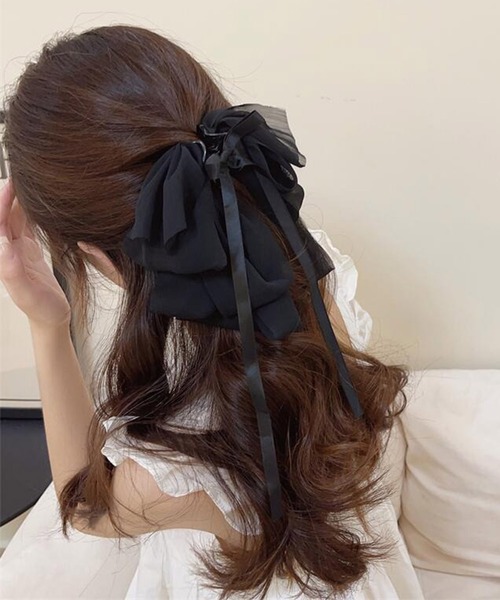 Dita Muaj.（ディータムアージュ）の「【選べる】ビッグリボンクリップ（バレッタ/ヘアクリップ・レディース・ブラック/ブラック系その他・FREE）」の2枚目の写真