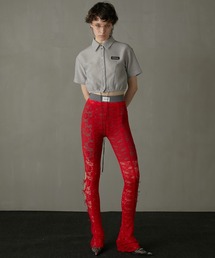 新品 PRANK PROJECT レースフレアレギンス ホワイト フリーサイズ 新品 PRANK PROJECT レースフレアレギンス ホワイト