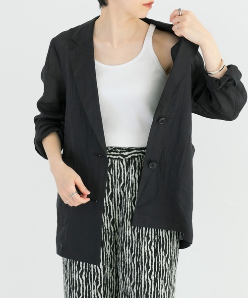 URBAN RESEARCH（アーバンリサーチ）の「『MADE IN JAPAN』リブタンクトップ（タンクトップ・レディース・チャコールグレー/ブルー系その他/ホワイト/シルバー・FREE）」の5枚目の写真