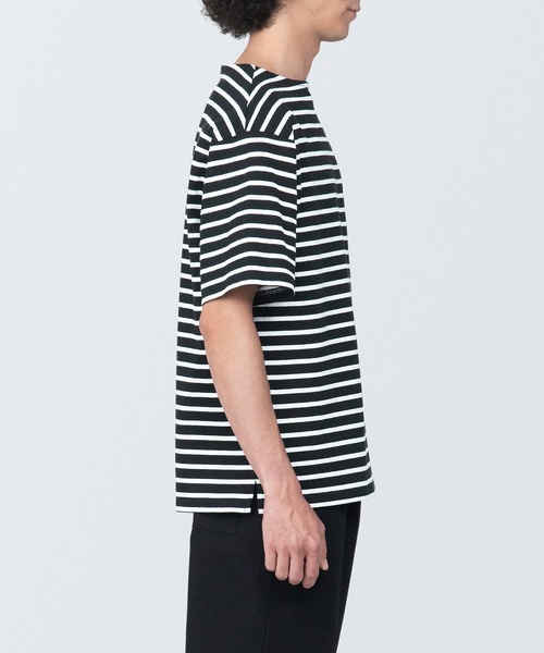 セール】紳士 洗いざらし太番手ボートネック五分袖Tシャツ（Tシャツ