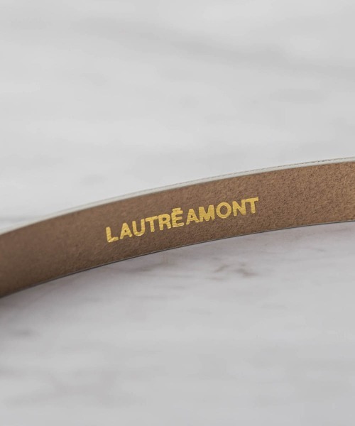 LAUTREAMONT（ロートレアモン）の「レザースリムベルト（ベルト・レディース・ベージュ/ブラック・M）」の8枚目の写真