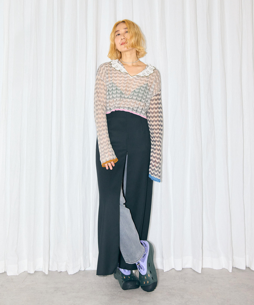CITYSHOP(シティーショップ)の「2WAY ILINE スカート(スカート・レディース・ブラック/グレー・36/38)」の4枚目の写真