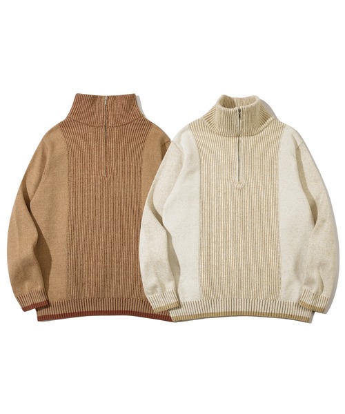 S'more(スモア)の「Ribbed stripe sweater (リブストライプセーター) (AW)(ニット/セーター・レディース・ホワイト/ベージュ・MEDIUM/SMALL/LARGE)」の13枚目の写真