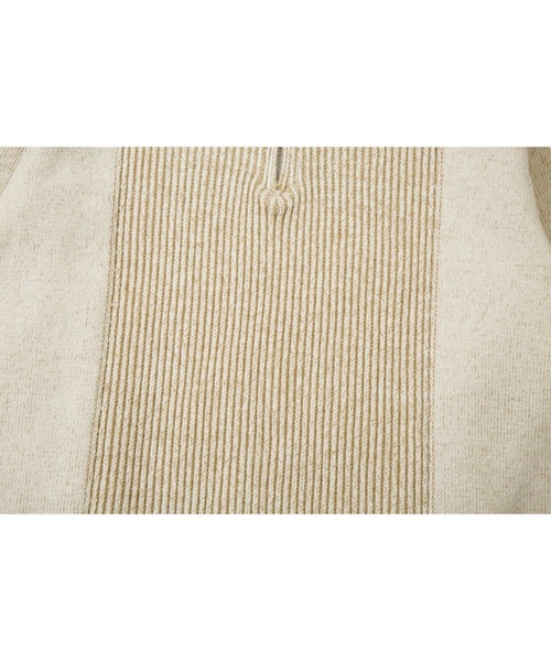 S'more(スモア)の「Ribbed stripe sweater (リブストライプセーター) (AW)(ニット/セーター・レディース・ホワイト/ベージュ・MEDIUM/SMALL/LARGE)」の11枚目の写真