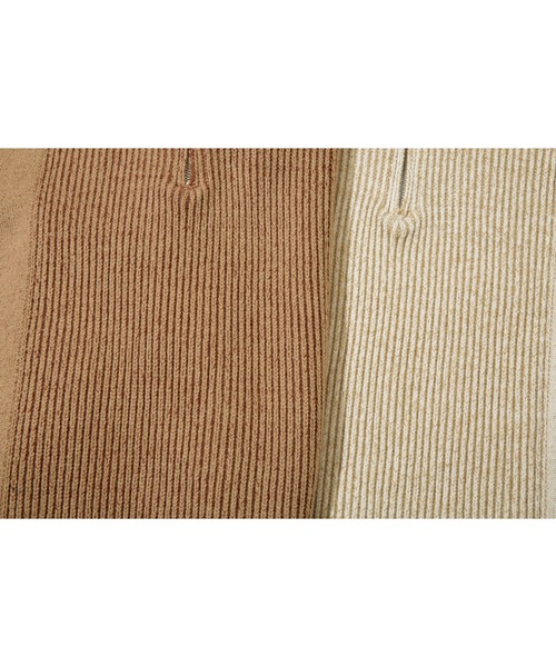 S'more(スモア)の「Ribbed stripe sweater (リブストライプセーター) (AW)(ニット/セーター・レディース・ホワイト/ベージュ・MEDIUM/SMALL/LARGE)」の10枚目の写真
