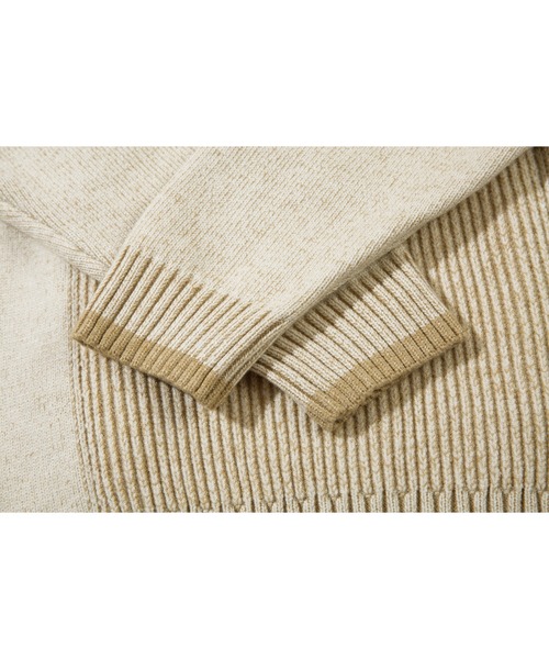 S'more(スモア)の「Ribbed stripe sweater (リブストライプセーター) (AW)(ニット/セーター・レディース・ホワイト/ベージュ・MEDIUM/SMALL/LARGE)」の9枚目の写真