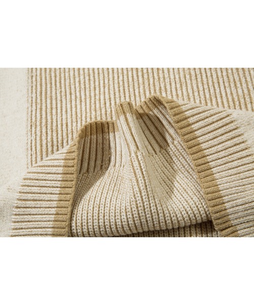 S'more(スモア)の「Ribbed stripe sweater (リブストライプセーター) (AW)(ニット/セーター・レディース・ホワイト/ベージュ・MEDIUM/SMALL/LARGE)」の7枚目の写真