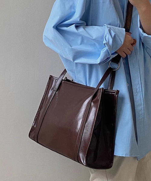 Dita Muaj.（ディータムアージュ）の「【A4対応】レトロショルダーレザーバッグ（ショルダーバッグ・レディース・ブラウン/ブラック・FREE）」の16枚目の写真