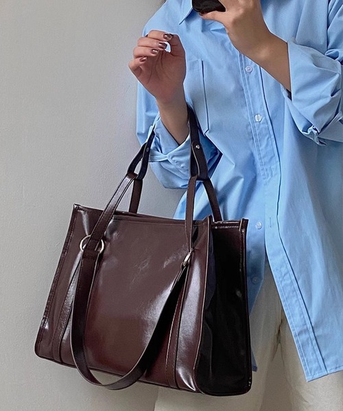 Dita Muaj.（ディータムアージュ）の「【A4対応】レトロショルダーレザーバッグ（ショルダーバッグ・レディース・ブラウン/ブラック・FREE）」の19枚目の写真