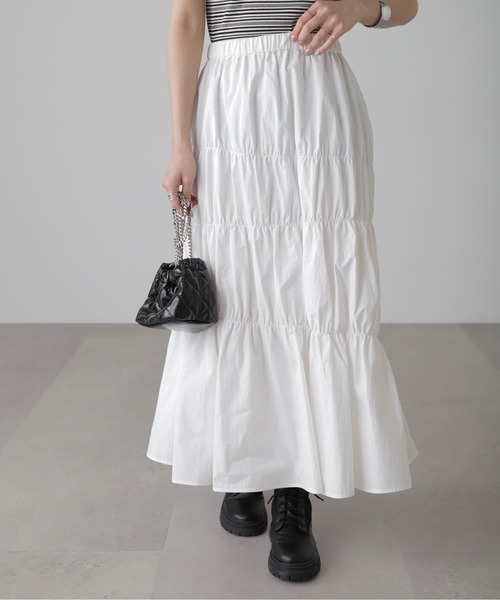 FREE'S MART(フリーズマート)の「◆ランダムシャーリングスカート(スカート・レディース・ホワイト/ブラック/カーキ・SMALL/MEDIUM)」の2枚目の写真