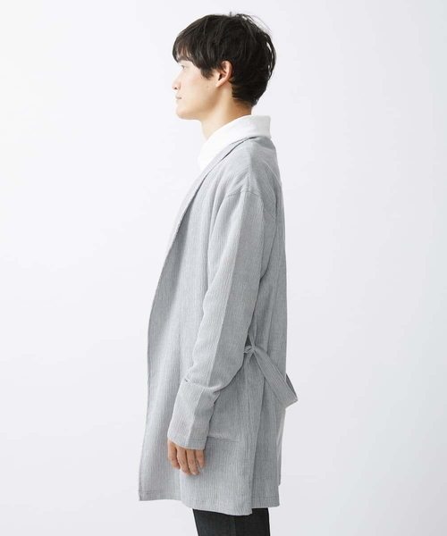 MK MICHEL KLEIN HOMME (エムケーミッシェルクランオム)の「ドライ楊柳コーディガン(カーディガン/ボレロ・メンズ・アイボリー/ブラック/ライトグレー・48/46)」の7枚目の写真