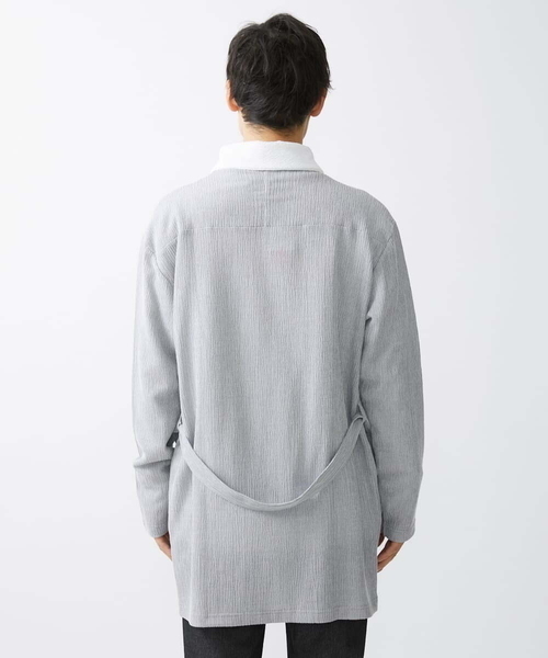 MK MICHEL KLEIN HOMME (エムケーミッシェルクランオム)の「ドライ楊柳コーディガン(カーディガン/ボレロ・メンズ・アイボリー/ブラック/ライトグレー・48/46)」の8枚目の写真