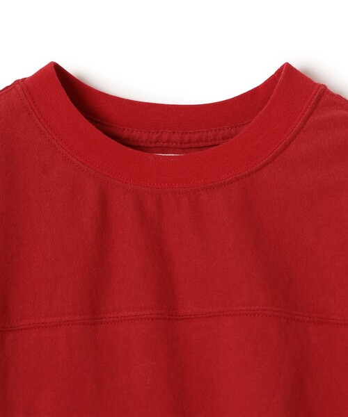 GO TO HOLLYWOOD(ゴートゥーハリウッド)の「GO TO HOLLYWOOD × B:MING by BEAMS / 別注 フットボール フリル Tシャツ(100~150cm)(Tシャツ/カットソー・キッズ・レッド/チャコールグレー・LARGE/MEDIUM/SMALL)」の6枚目の写真