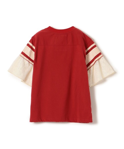 GO TO HOLLYWOOD(ゴートゥーハリウッド)の「GO TO HOLLYWOOD × B:MING by BEAMS / 別注 フットボール フリル Tシャツ(100~150cm)(Tシャツ/カットソー・キッズ・レッド/チャコールグレー・LARGE/MEDIUM/SMALL)」の10枚目の写真
