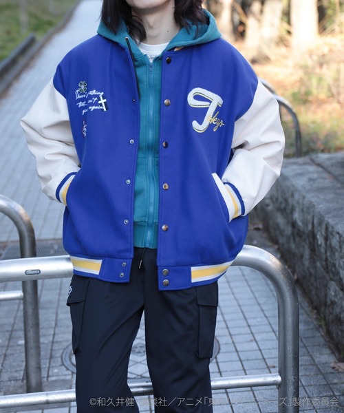 HOOK（フック）の「東京リベンジャーズ×HOOK ワッペンスタジャン【東リベ】（スタジャン・レディース・ブラック/ネイビー・MEDIUM/LARGE/X-LARGE）」の12枚目の写真