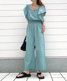 Q | ラッフルデザインオールインワン(つなぎ/オールインワン)