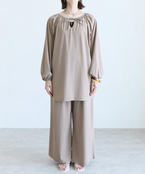 reca（レカ）の「UVカット ラッシュガード チュニックプルオーバー（ラッシュガード・レディース・モカ/ブラック・L/M/S）」の7枚目の写真