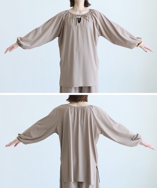 reca（レカ）の「UVカット ラッシュガード チュニックプルオーバー（ラッシュガード・レディース・モカ/ブラック・L/M/S）」の10枚目の写真