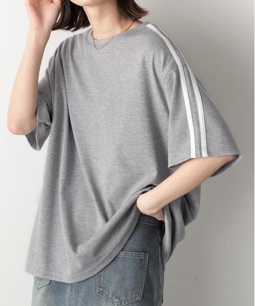 tシャツ ライン メッセージ Tシャツ レディース tシャツ サイドライン ロンT レディース : ZOZOTOWN Yahoo!店