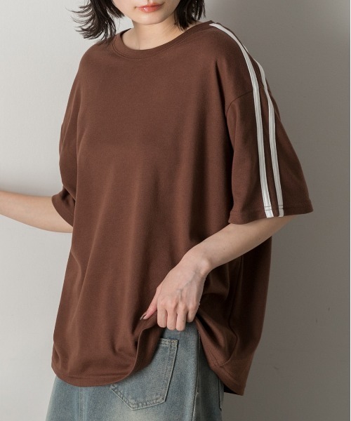 セール】サイドライン スムースTシャツ（Tシャツ/カットソー