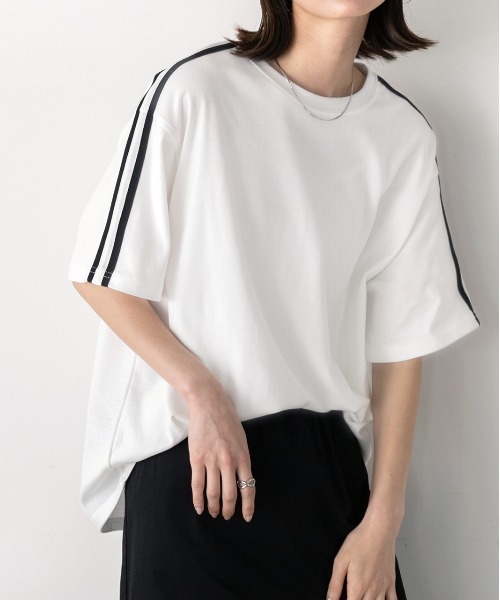 セール】サイドライン スムースTシャツ（Tシャツ/カットソー