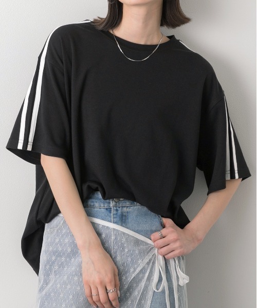 セール】サイドライン スムースTシャツ（Tシャツ/カットソー）｜ad