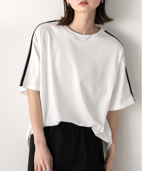 セール】サイドライン スムースTシャツ（Tシャツ/カットソー