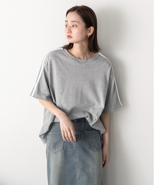 セール】サイドライン スムースTシャツ（Tシャツ/カットソー