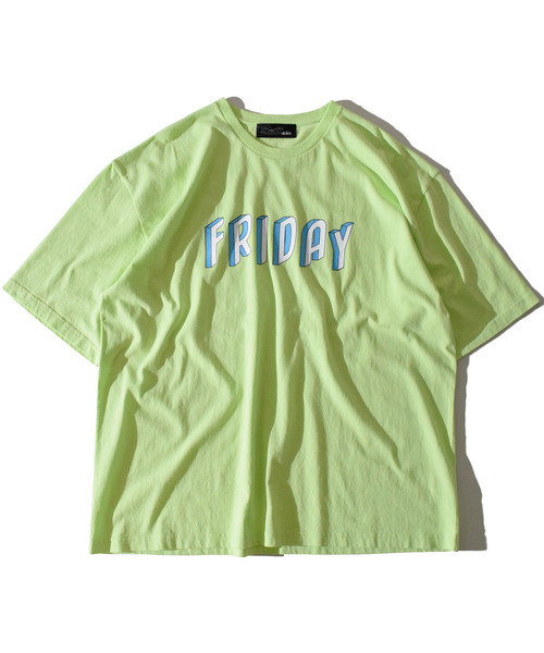 ALDIES(アールディーズ)の「Friday Big T / フライデービッグT(Tシャツ/カットソー・メンズ・ホワイト/ライム/ブラック・FREE)」の3枚目の写真