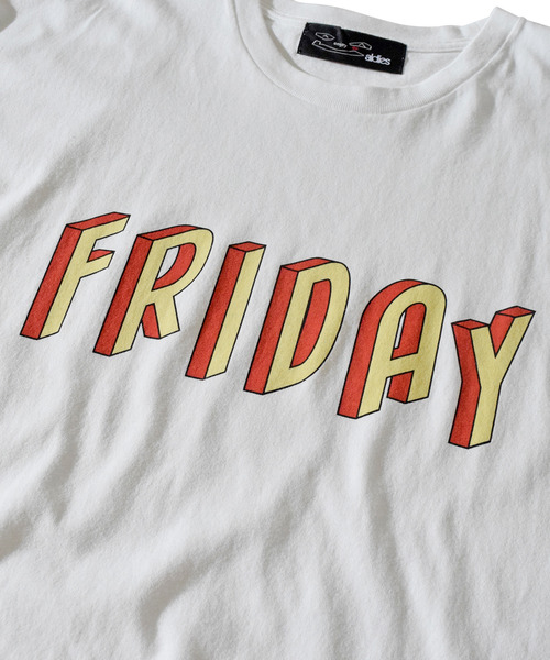 ALDIES(アールディーズ)の「Friday Big T / フライデービッグT(Tシャツ/カットソー・メンズ・ホワイト/ライム/ブラック・FREE)」の6枚目の写真