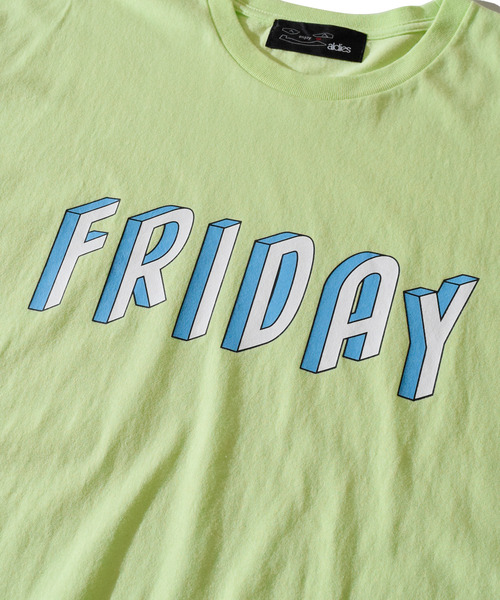 ALDIES(アールディーズ)の「Friday Big T / フライデービッグT(Tシャツ/カットソー・メンズ・ホワイト/ライム/ブラック・FREE)」の14枚目の写真