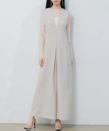 IラインシルエットVネックサロペット