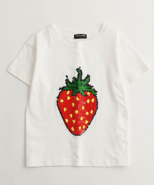 色が変わる】変身スパンコールストロベリーTシャツ（Tシャツ