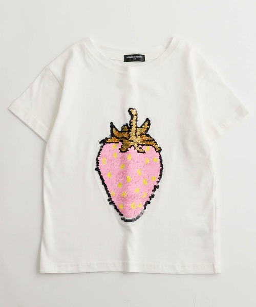 色が変わる】変身スパンコールストロベリーTシャツ（Tシャツ