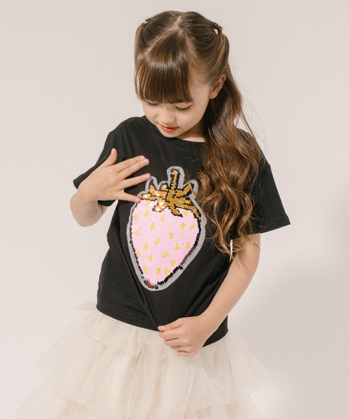 色が変わる】変身スパンコールストロベリーTシャツ（Tシャツ